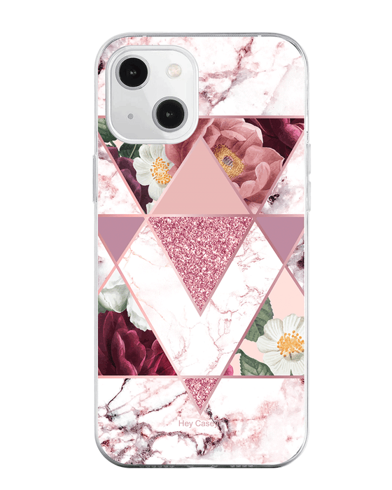 Hey Casey! Marble Floral Phone Case for iPhone Samsung Huawei