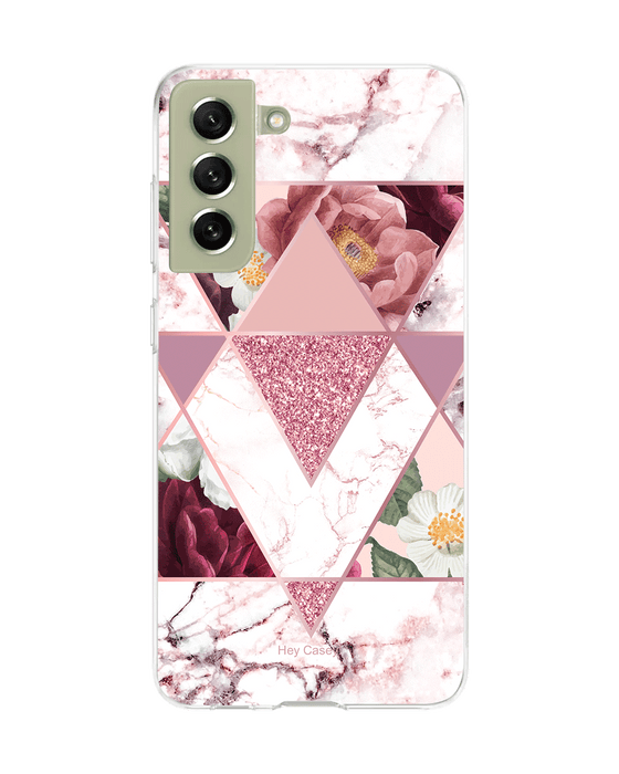 Hey Casey! Marble Floral Phone Case for iPhone Samsung Huawei