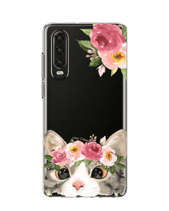 Hey Casey! Floral Kitty Phone Case for iPhone Samsung Huawei