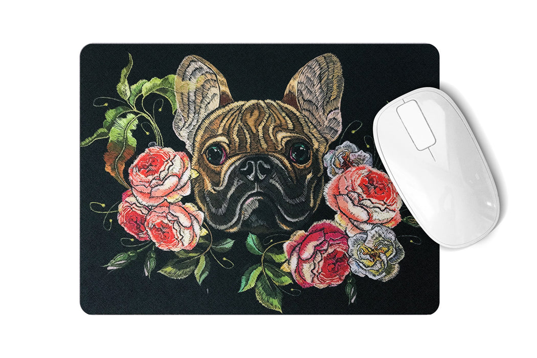 Hey Casey! Floral Frenchie Mouse Pad