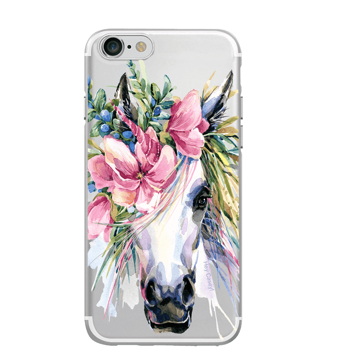 Hey Casey! Floral Unicorn Phone Case for iPhone Samsung Huawei