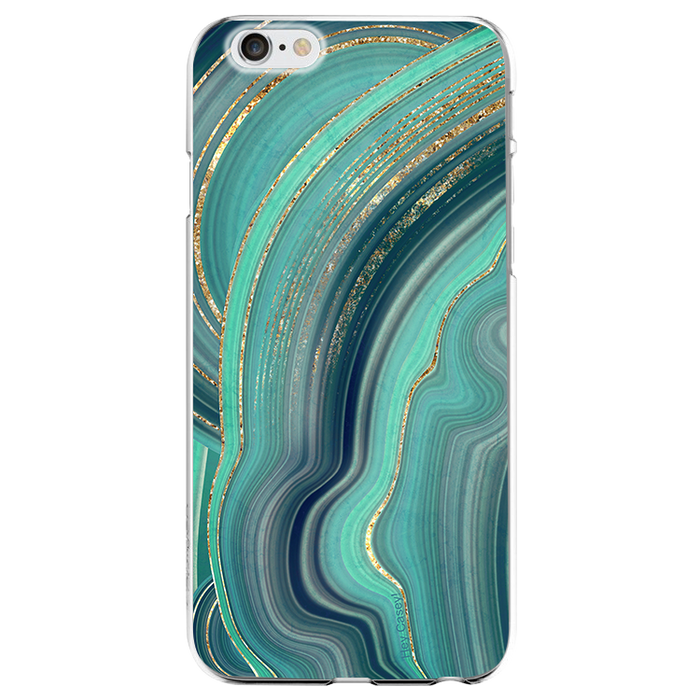 Hey Casey! Green Agate Gloss Phone case covers for iPhone, Samsung, Huawei